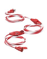 DEWENWILS 25 ft outdoor extension cord with candy cane stripes for festive lighting setups