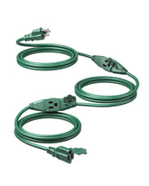 DEWENWILS 25ft extension cord with three outlets for outdoor lighting.