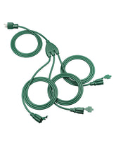DEWENWILS 25ft outdoor extension cord ready for patio lighting Setup.