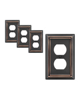DEWENWILS four-pack aged bronze duplex wall plate for durable updates