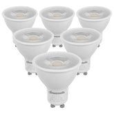 DEWENWILS 6-pack GU10 dimmable bulb with smooth dimming for versatile mood lighting.