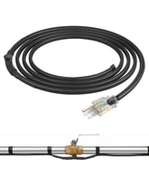 DEWENWILS 6ft heat cable installation on a pipe provides quick winter protection.