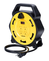 DEWENWILS extension cord reel with 25 ft cord for tidy power on site