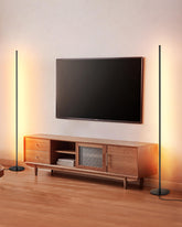 DEWENWILS floor lamp angle view shows a slim profile for modern living spaces