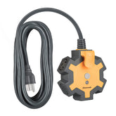 DEWENWILS industrial power strip with five outlets in a circle for bulky adapters
