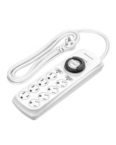 DEWENWILS timer power strip angled view showing compact design for discreet placement