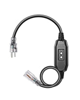 DEWENWILS outdoor GFCI extension 3ft black, rugged for outdoor power safety.
