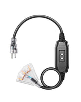 DEWENWILS outdoor GFCI extension cord ready for heavy-duty yard tasks.