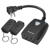 DEWENWILS outdoor outlet with 2 remotes for convenient lighting control