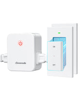 DEWENWILS remote-control outlet with two switches for convenient control of lamps and devices