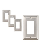 Dewenwils wall plate brushed nickel durability for long-lasting metal finish.