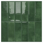 DEWOO Peel and Stick Subway Backsplash in green adds a fresh, easy-to-clean focal point.