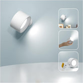 Deyagoo LED wall sconce with 360° rotate magnetic ball for directed illumination