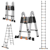 DEZEX A Frame ladder fully extended for high reach tasks with stability
