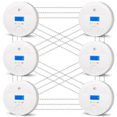 DFGJLVF interconnected alarm front view with dual sensors for safety