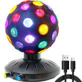 DGLIANYA spinning disco ball LED night light fills the room with radiant party reflections.