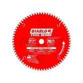 Diablo D0770F ferrous metals saw blade for mild steel cuts with TiCo carbide.