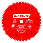 Diablo D1280X 12-inch 80T ATB blade for precise crosscuts and smooth finishes.