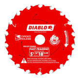 Diablo Fast Framing Saw Blade wood closeup for fast, clean framing cuts.