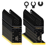 Diagtree titanium oscillating blades close-up, 1-3/8 inch, built for tougher metal and wood cuts.