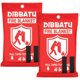 DIBBATU fire blanket 2-pack 40x40 inches for quick, mess-free kitchen fire control.