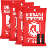 DIBBATU fire blanket 40x40 4-pack for rapid kitchen fire control.