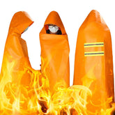 DIBBATU fireproof cloak hooded cape provides heat protection for the wearer.