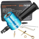 Dicfeos double head nibbler front view showcases sturdy build for metal cutting.