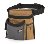 Dickies 57026 grey/tan side apron with pockets keeps tools within reach during carpentry tasks.
