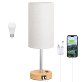 Dicoool touch bedside lamp on with warm glow for quick access