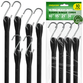 Digank Bungee Cords with Hooks 10-inch set for quick securement in DIY tasks