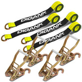Digank car tie down straps 4-pack ready for secure road cargo transport