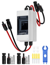 DIHOOL DC 1000V breaker box front view with rugged outdoor IP65 enclosure.