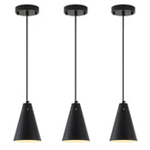 Dijiahua black pendant lights with cone shade for modern kitchens.