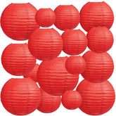 Dimhut 12-inch red paper lanterns create a bold focal decor for celebrations.
