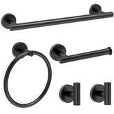 Dimyno matte black towel bar, 16-inch length for organized towels