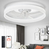 DINGLILIGHTING DLLT 20-inch fandelier front view shows bladeless safety design.