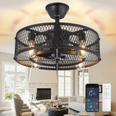 DINGLILIGHTING DLLT caged ceiling fan with light for stylish living spaces.