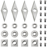 Diraeen carbide square-with-radius insert for precise turning and smooth finishing.