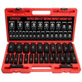 DISEN 26-piece impact socket set with deep sockets for extended reach and torque.