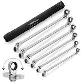 DISEN extra long flex-head wrench 8-9mm for tight spaces and obstructions