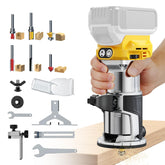 DIYtoolifz cordless router dust port improves dust control on jobsites.