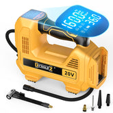 DIYtoolifz cordless tire inflator front view, rapid car tire inflation.