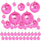 DJBoomy pink mini disco ball 1-2 inch hanging decor for sparkling parties