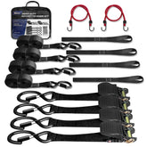 DJDAJIA heavy-duty ratchet strap overview for secure hauling on trucks and trailers