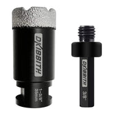 DKIBBITH dry diamond core drill bit cutting porcelain tile smoothly
