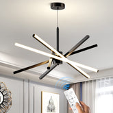 Dniwmdd modern Sputnik chandelier with 75 cm diameter, ideal for bright dining rooms.