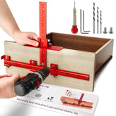 DOCXCDO aluminum cabinet hardware jig tool overview highlights precise alignment for easy installations.
