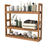 Domax bamboo bathroom shelf 3-tier wall mount above the toilet for organized storage