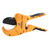 DOMINOX PVC Pipe Cutter in use delivering a clean, precise cut on PVC or PEX pipes